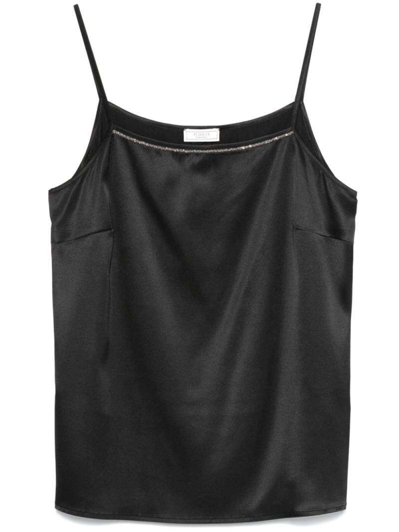 Peserico beaded trim tank top - Black von Peserico