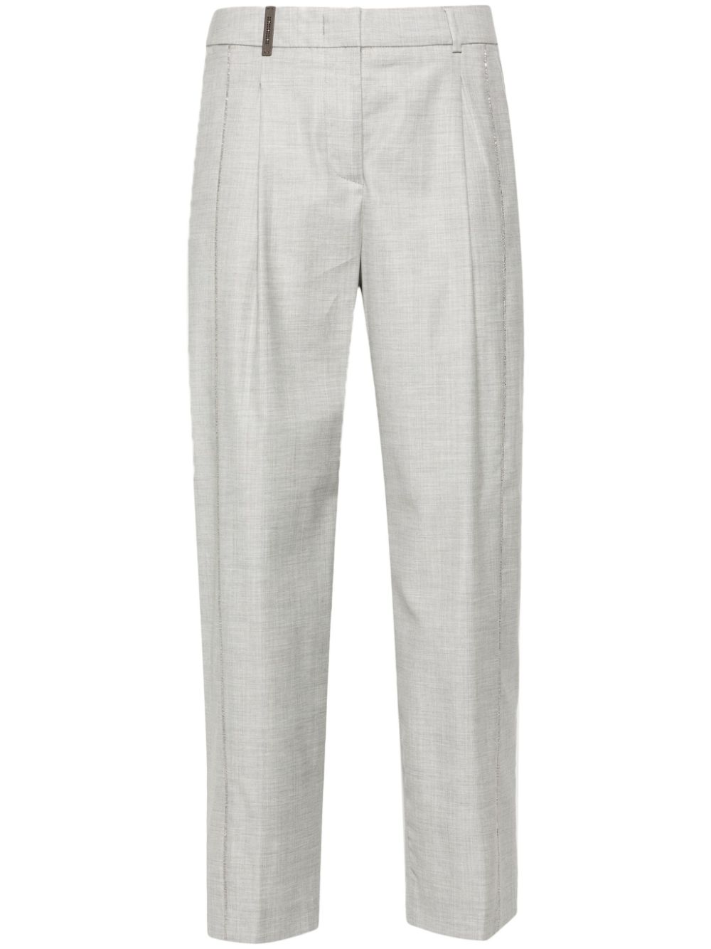 Peserico beaded-trim trousers - Grey von Peserico