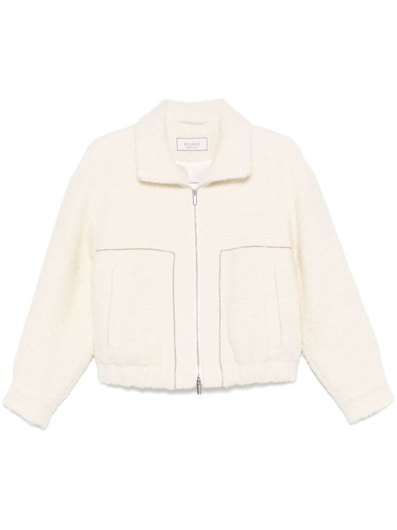 Peserico bouclé bomber jacket - White von Peserico