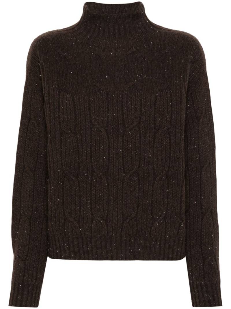 Peserico cable-knit sweater - Brown von Peserico