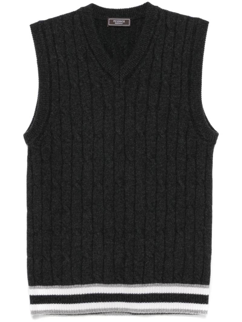 Peserico cable-knit vest - Grey von Peserico