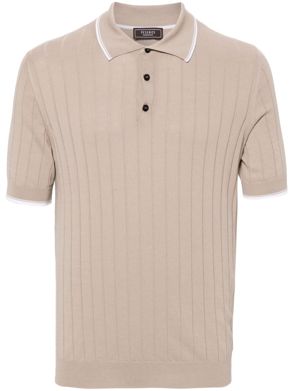 Peserico chunky-ribbed polo shirt - Neutrals von Peserico