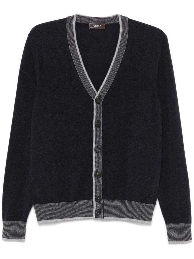 Peserico contrast-border cardigan - Blue von Peserico