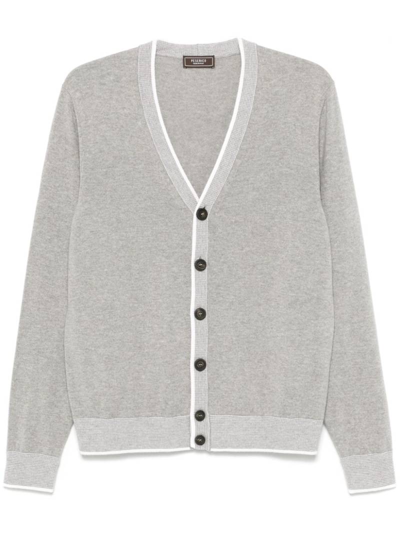 Peserico contrast-trim cardigan - Grey von Peserico