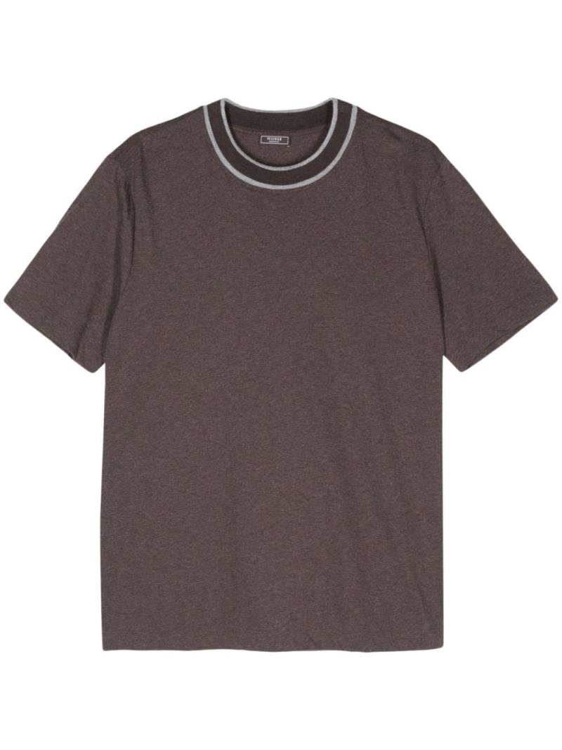 Peserico contrasting-collar T-shirt - Brown von Peserico