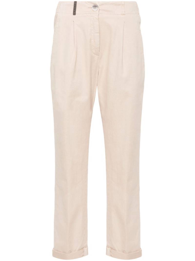 Peserico cropped tapered trousers - Neutrals von Peserico