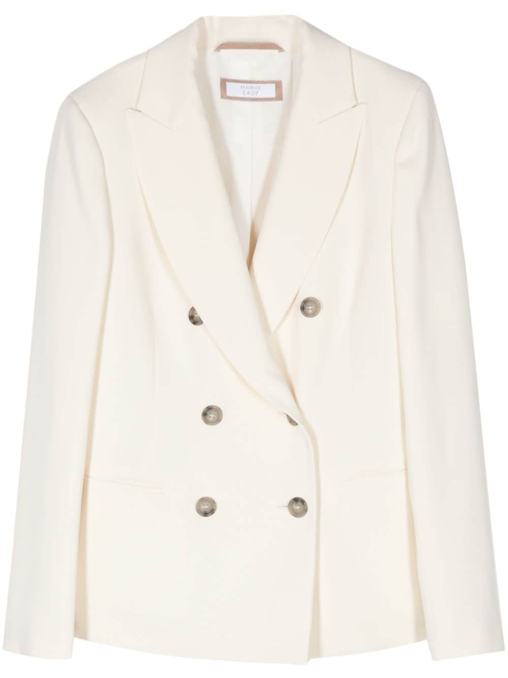 Peserico double-breasted crepe blazer - Neutrals von Peserico