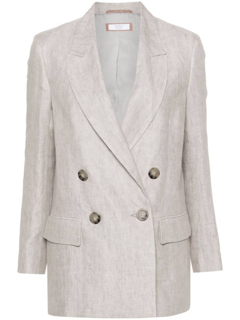 Peserico double-breasted linen blazer - Grey von Peserico