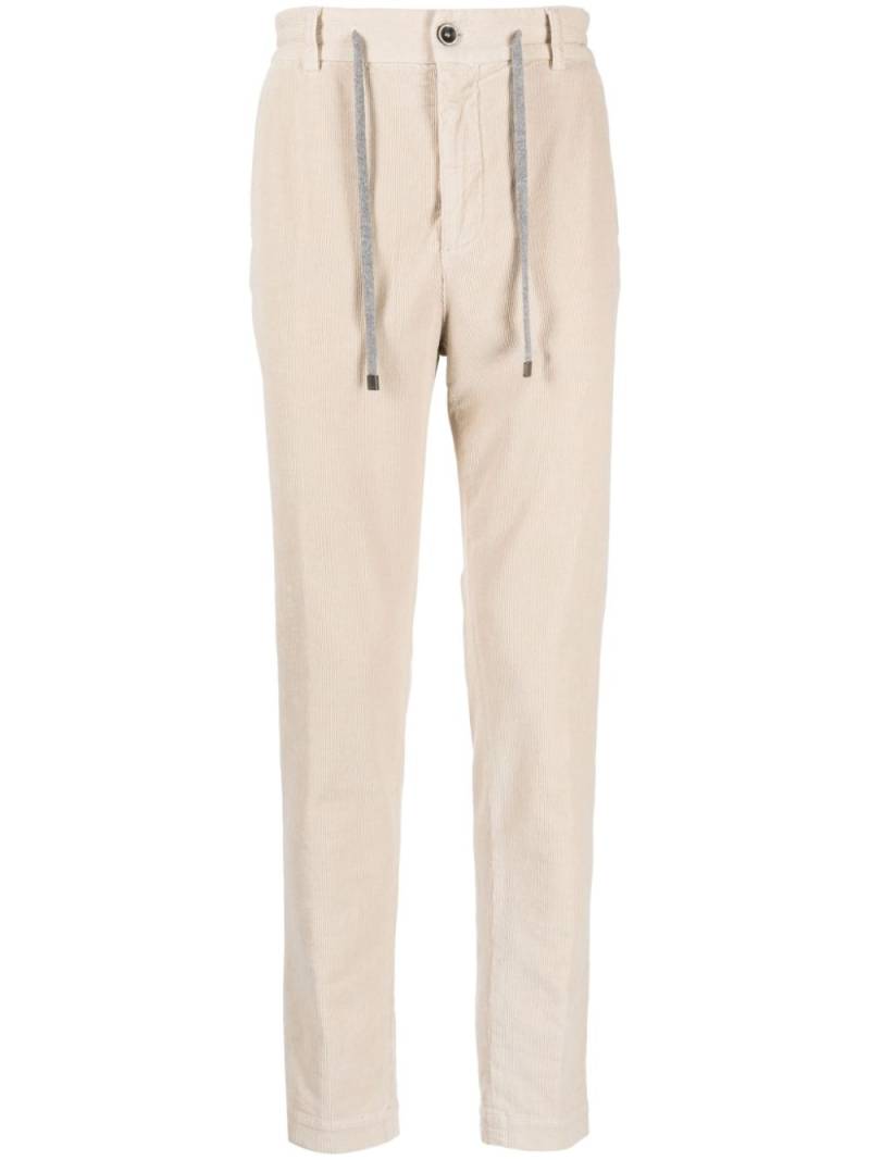 Peserico drawstring-waist corduroy trousers - Neutrals von Peserico