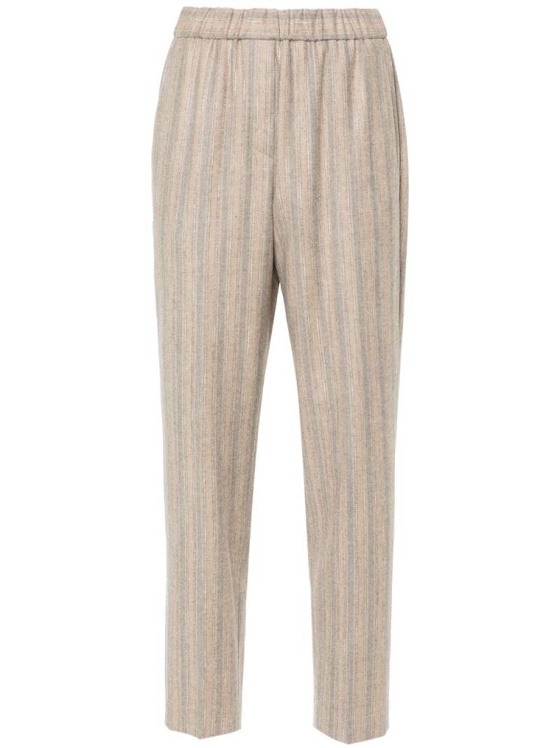 Peserico elasticated-waistband flannel trousers - Neutrals von Peserico