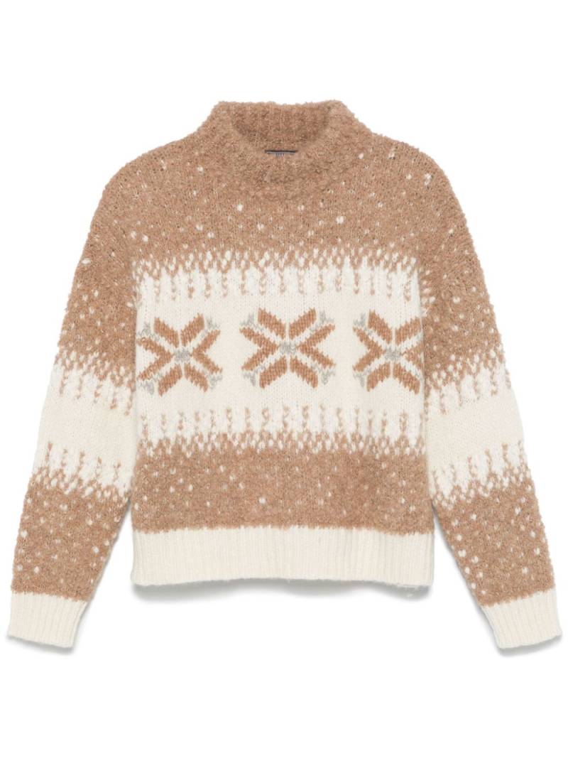 Peserico fair isle intarsia sweater - Brown von Peserico