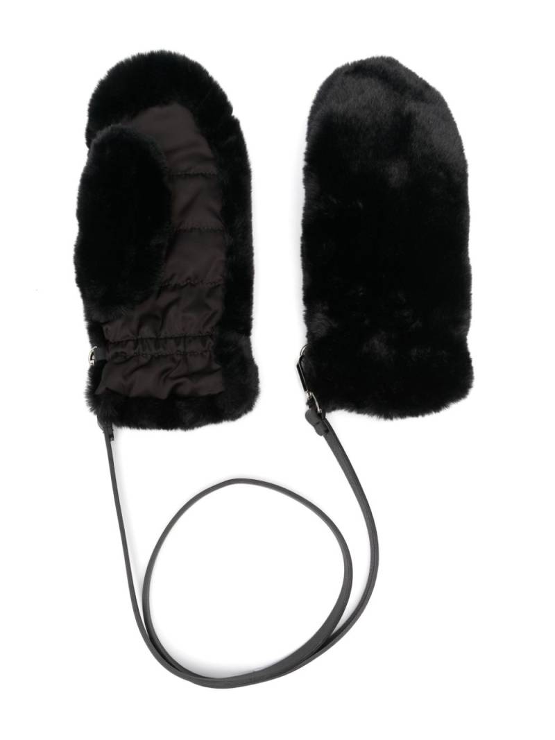 Peserico faux-fur mittens - Black von Peserico