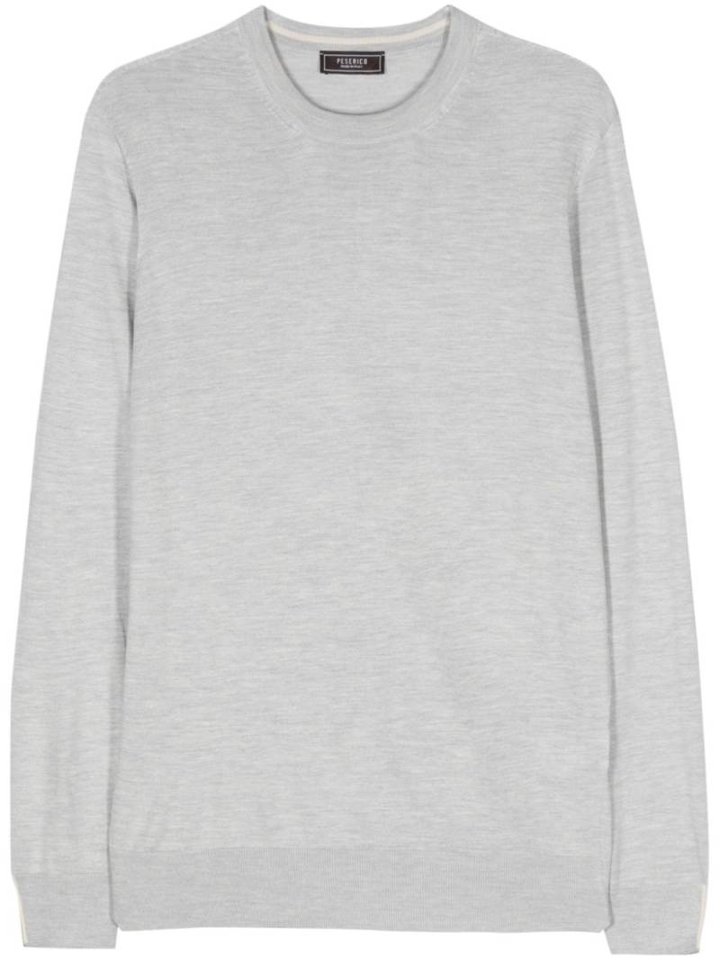 Peserico fine-ribbed mélange jumper - Grey von Peserico