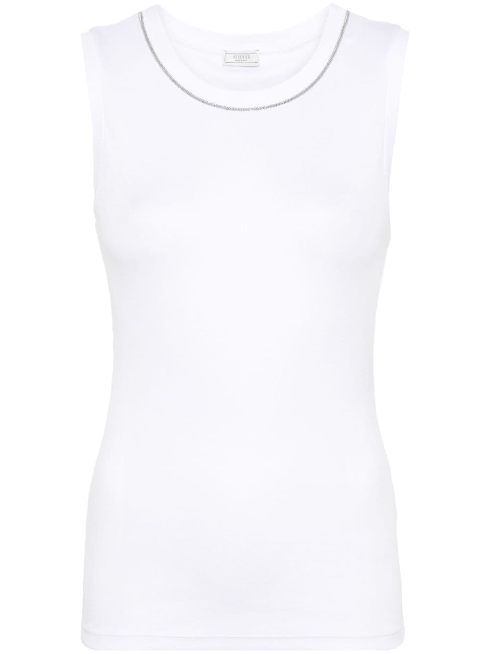 Peserico fine-ribbed tank top - White von Peserico