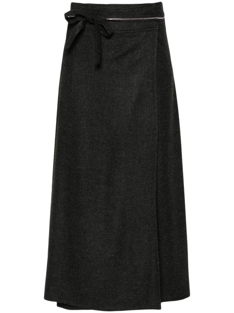 Peserico flannel midi skirt - Grey von Peserico