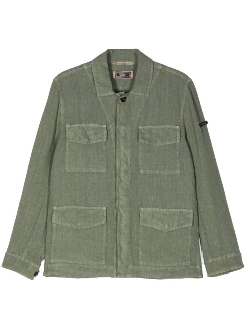 Peserico four-pockets linen shirt - Green von Peserico