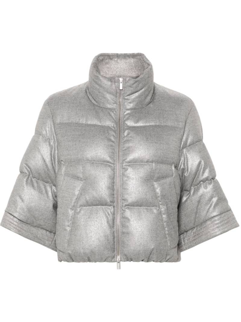 Peserico glitter-embellished puffer jacket - Grey von Peserico