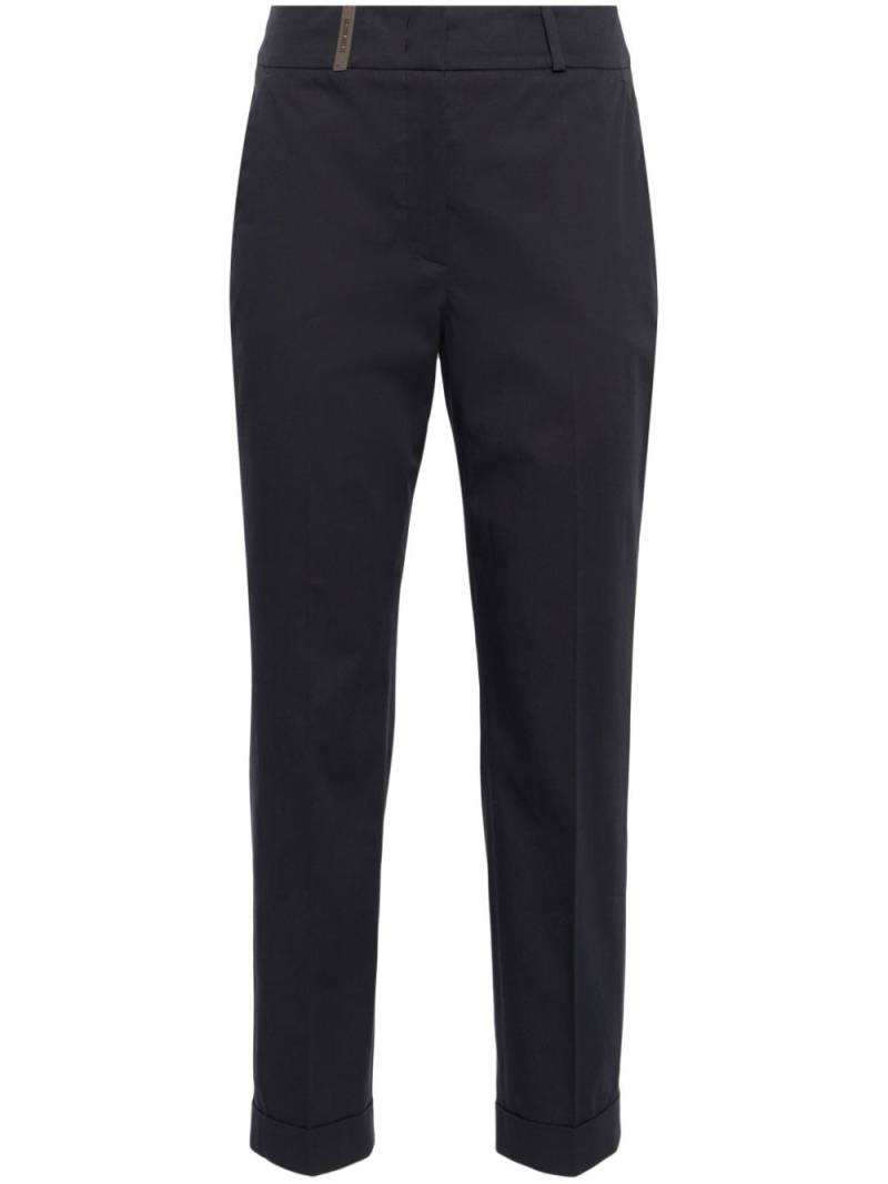 Peserico high-waist cropped trousers - Blue von Peserico