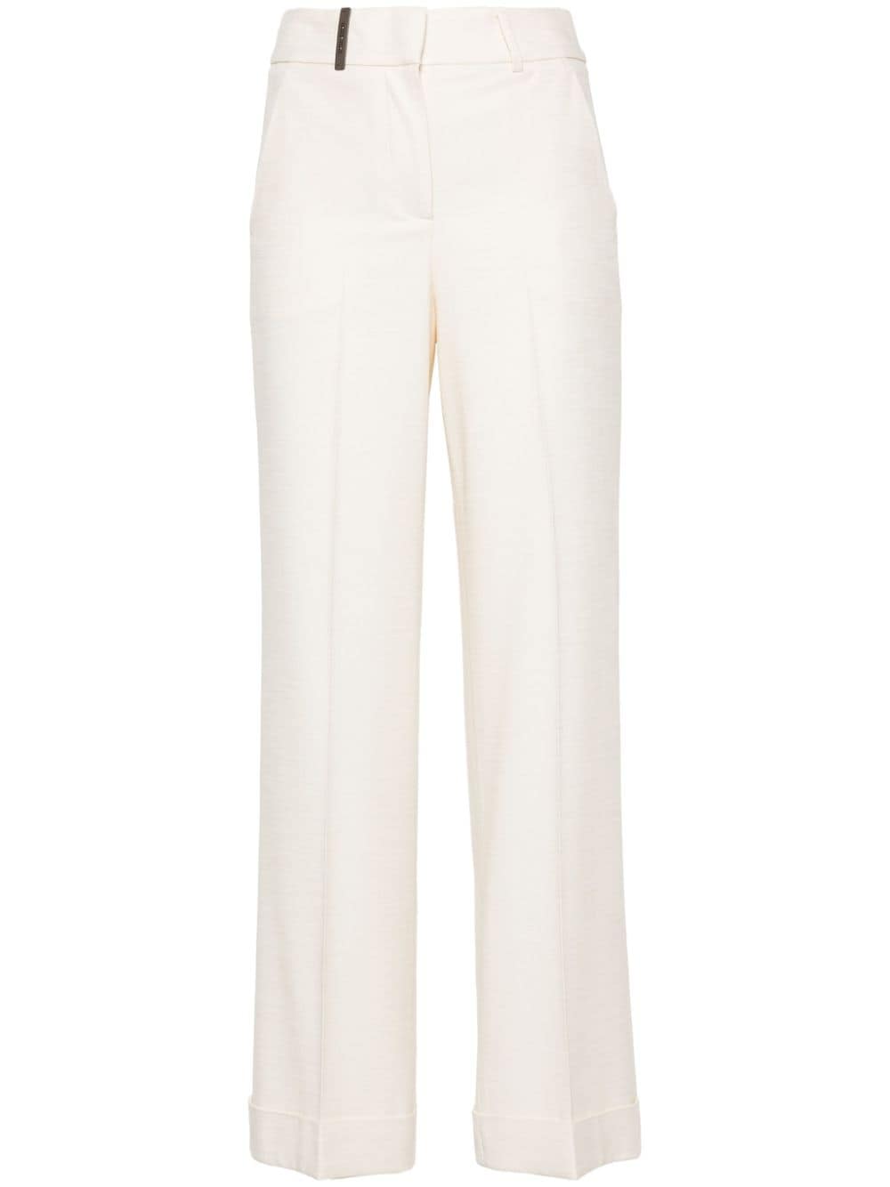 Peserico high-waist wide-leg trousers - Neutrals von Peserico