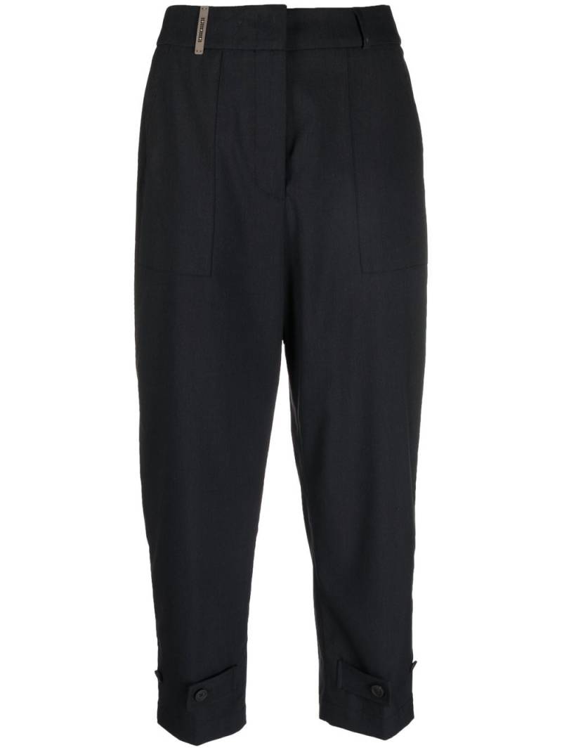 Peserico high-waisted tapered trousers - Blue von Peserico