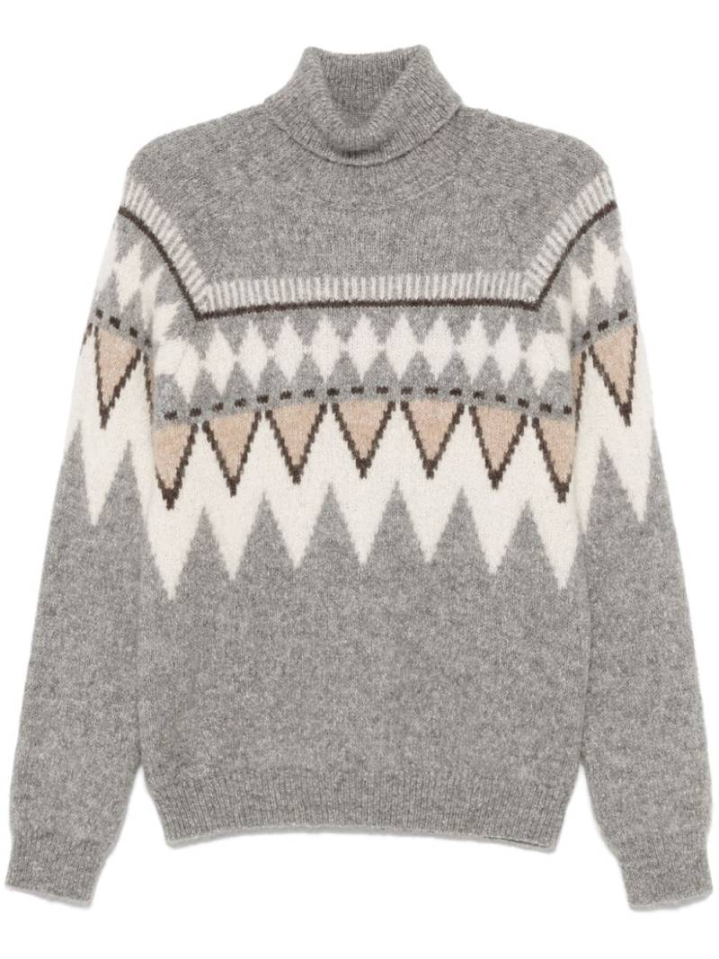 Peserico intarsia knit sweater - Grey von Peserico