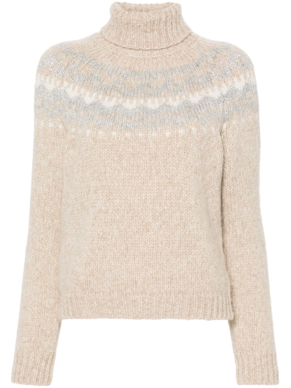 Peserico intarsia-knit sweater - Neutrals von Peserico