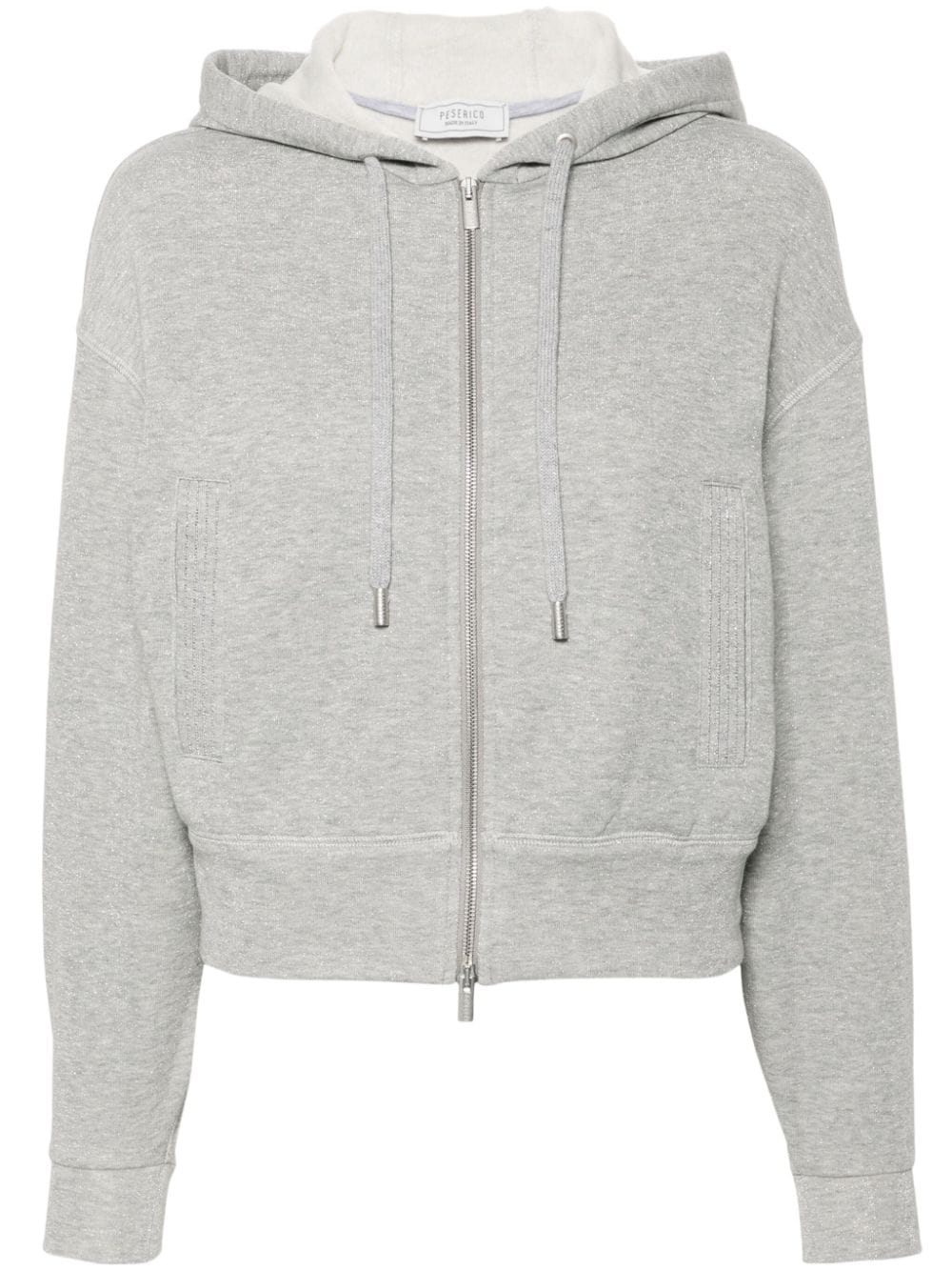 Peserico jersey zip-up hoodie - Grey von Peserico