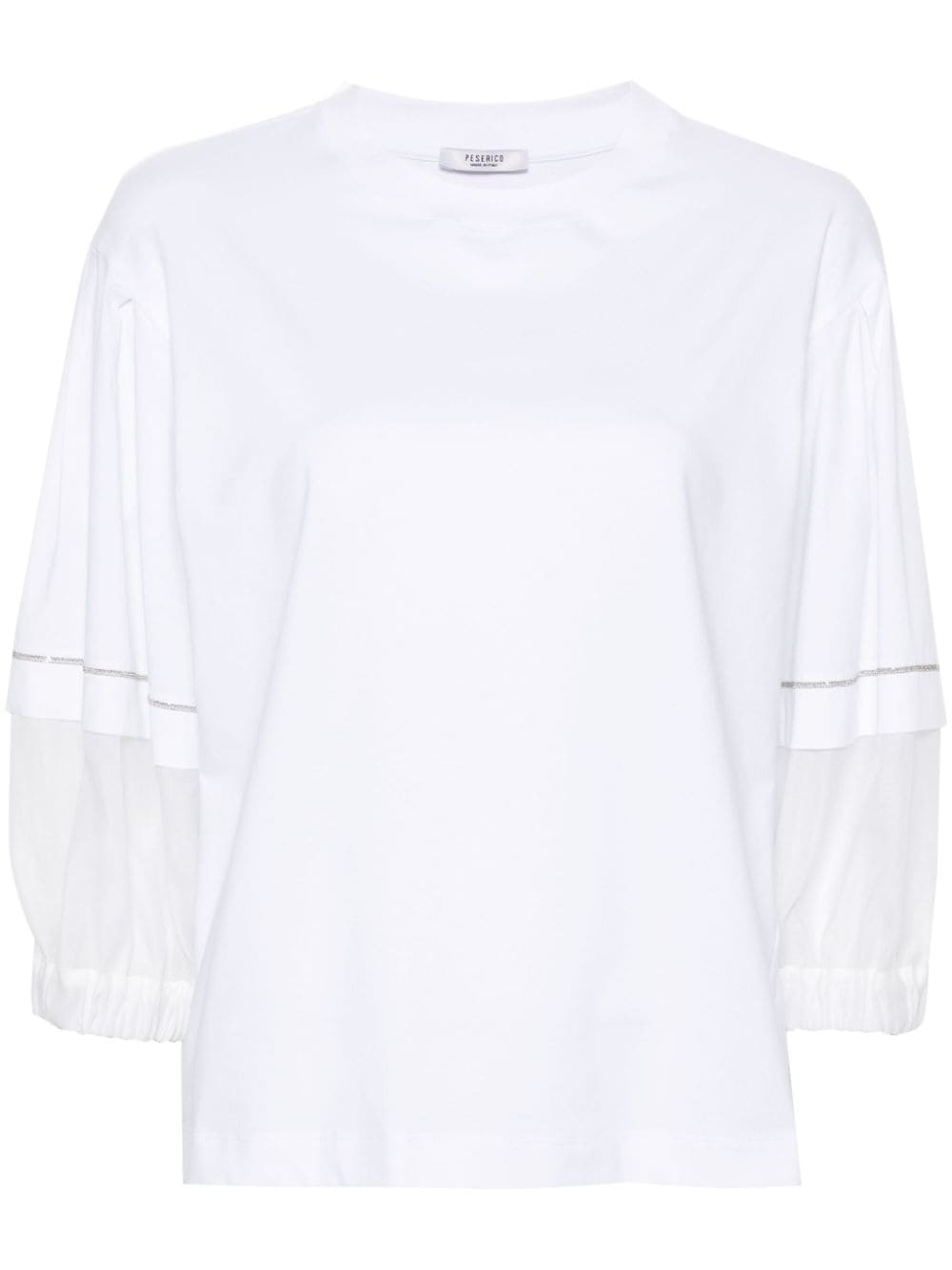 Peserico lace-detail crew-neck T-shirt - White von Peserico