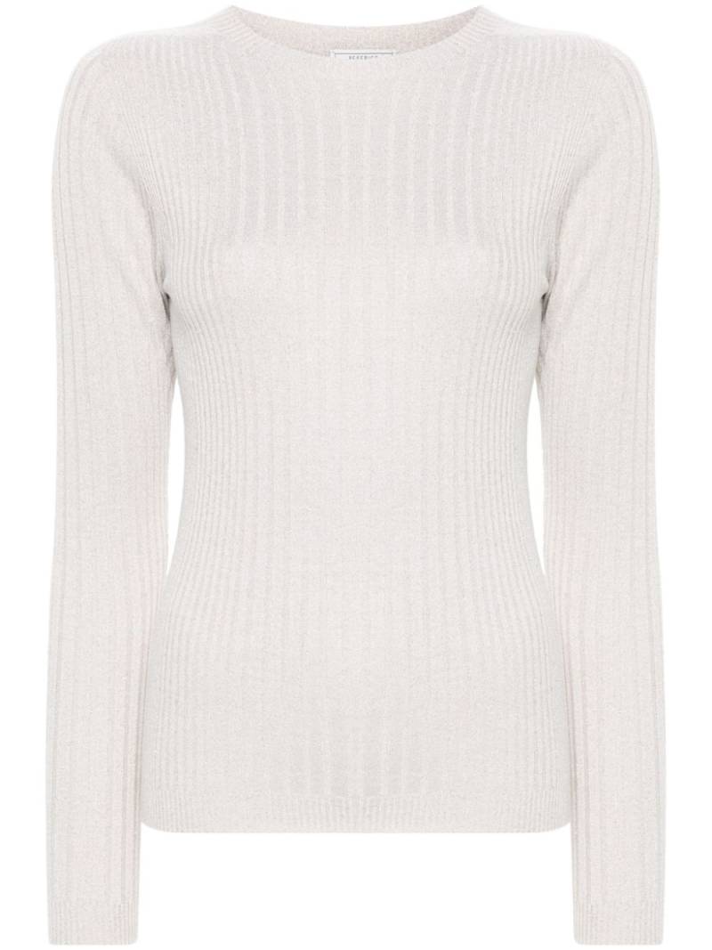 Peserico lamé ribbed-knit jumper - Pink von Peserico