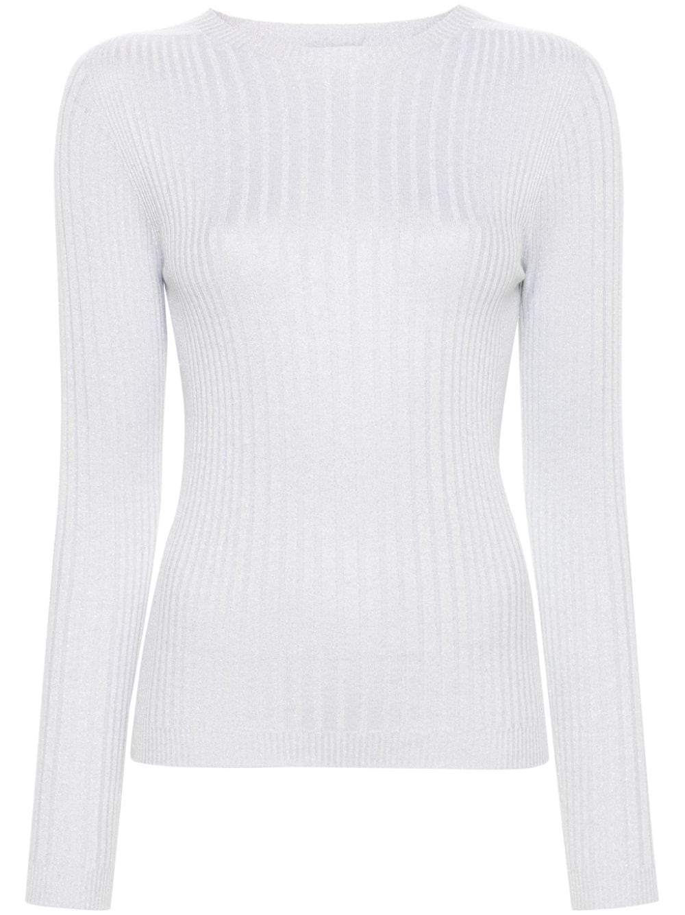 Peserico lamé ribbed-knit jumper - Silver von Peserico