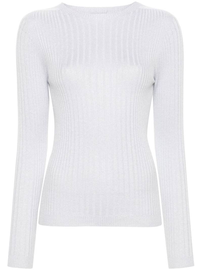 Peserico lamé ribbed-knit jumper - Silver von Peserico