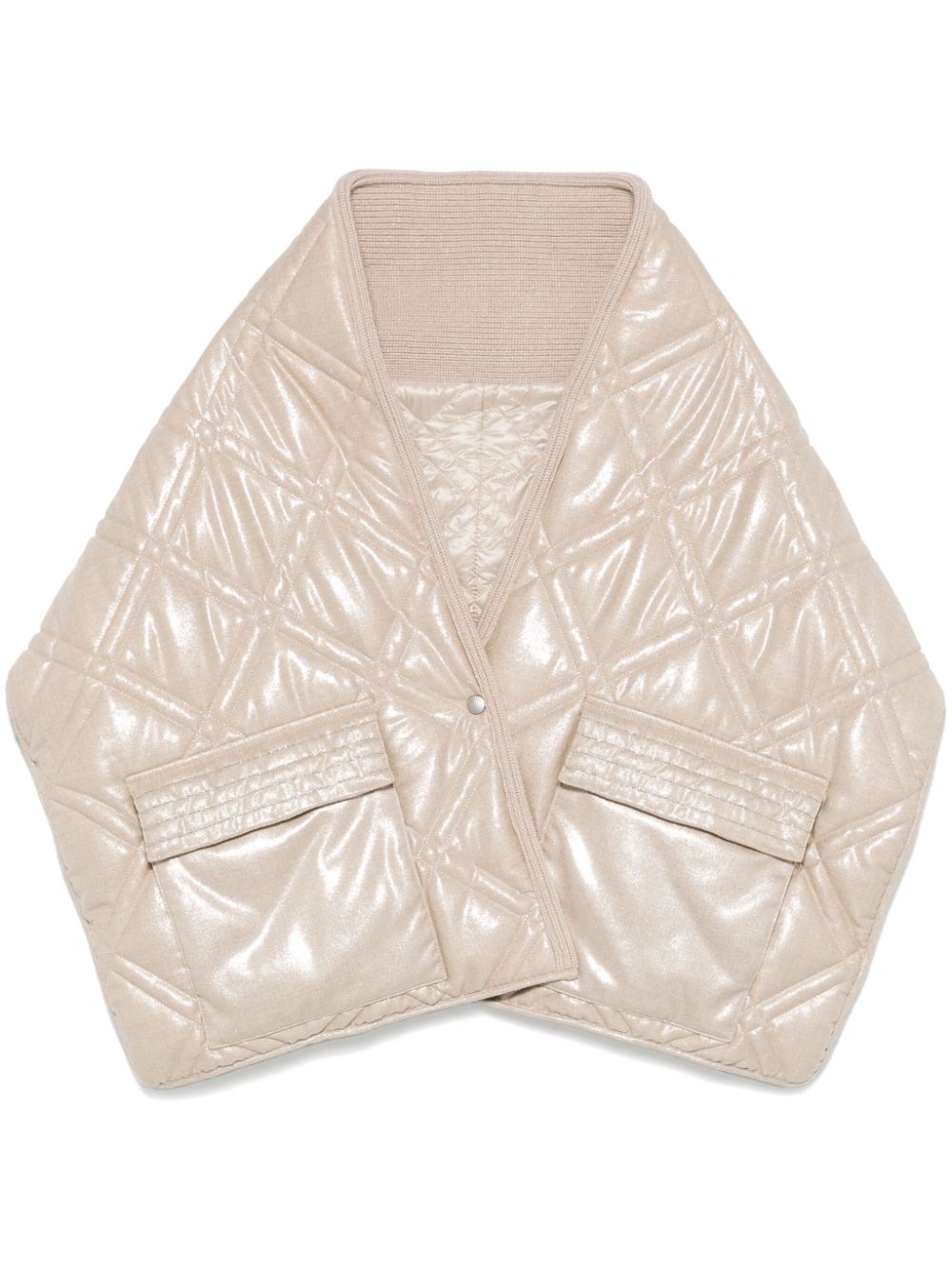 Peserico laminated quilted shawl - Neutrals von Peserico