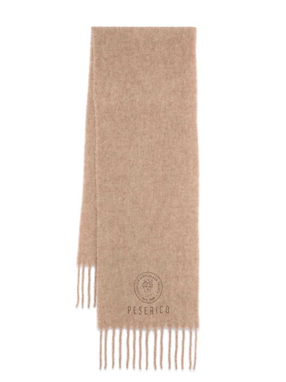 Peserico logo-embroidered scarf - Neutrals von Peserico