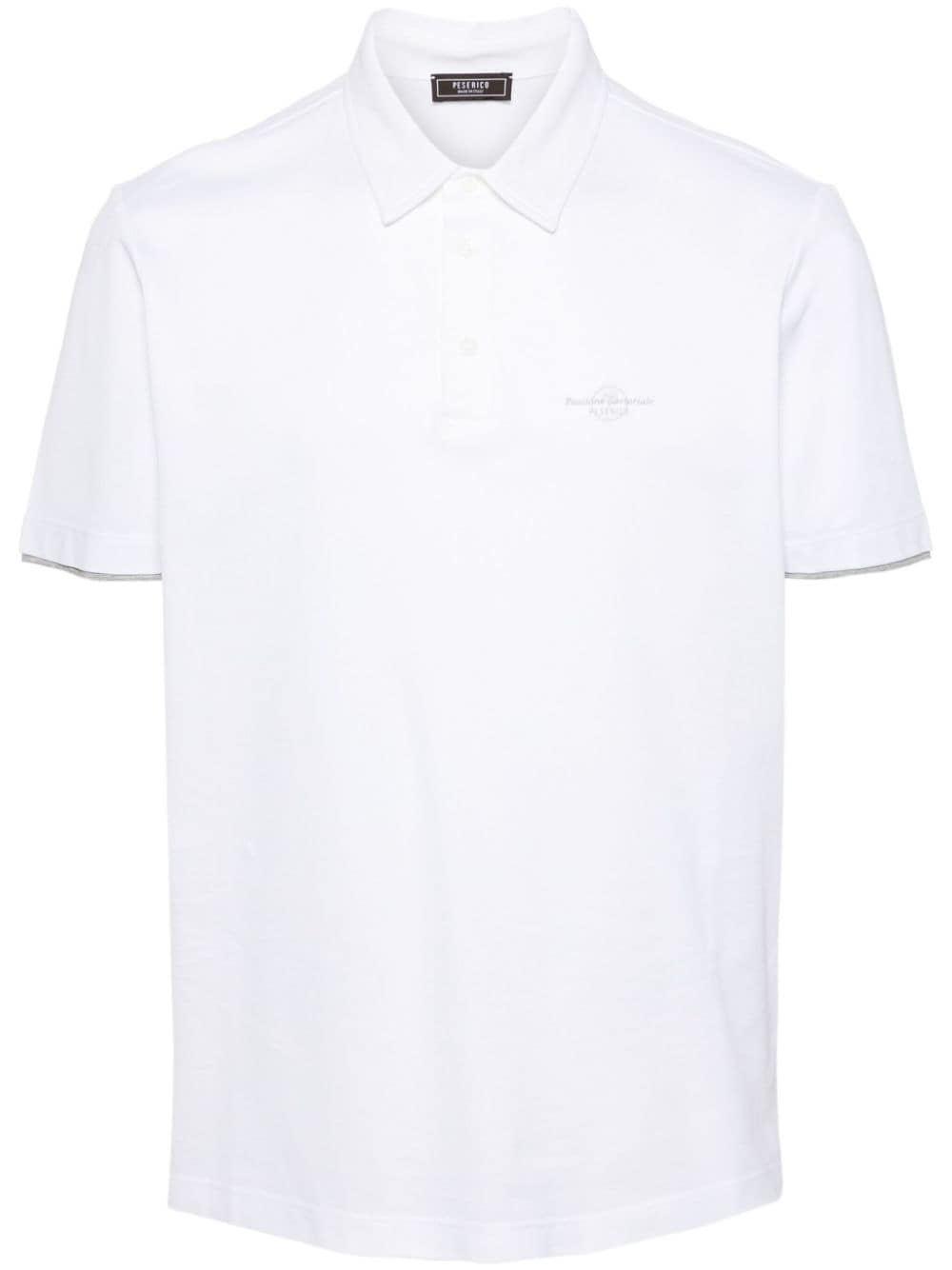 Peserico logo-print cotton polo shirt - White von Peserico