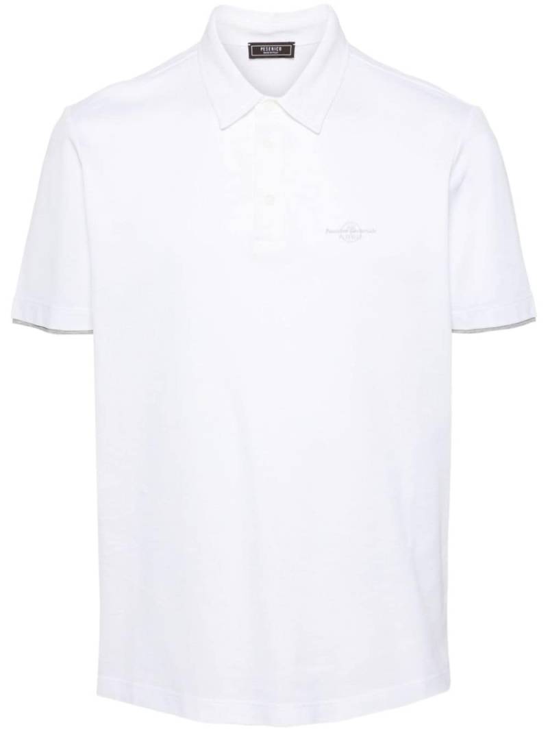 Peserico logo-print cotton polo shirt - White von Peserico