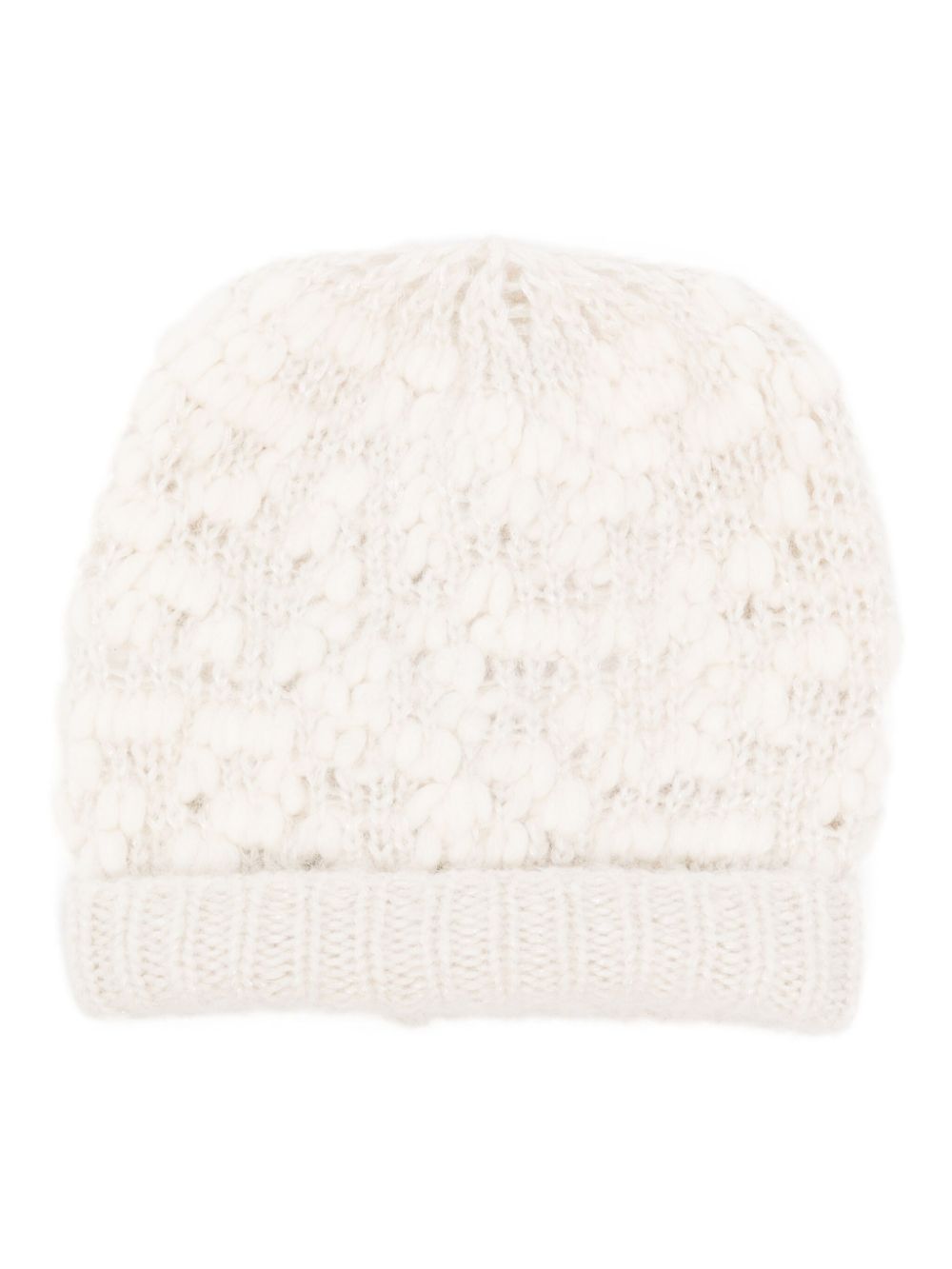 Peserico lurex beanie hat - Neutrals von Peserico