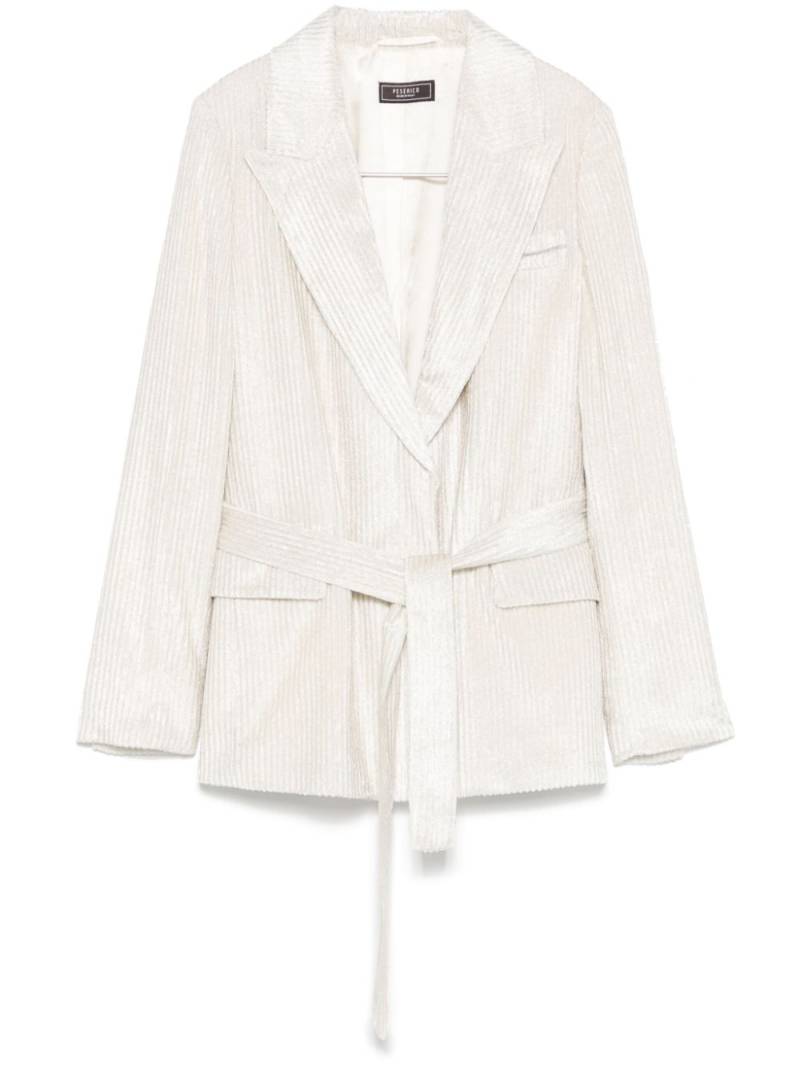 Peserico lurex blazer - White von Peserico