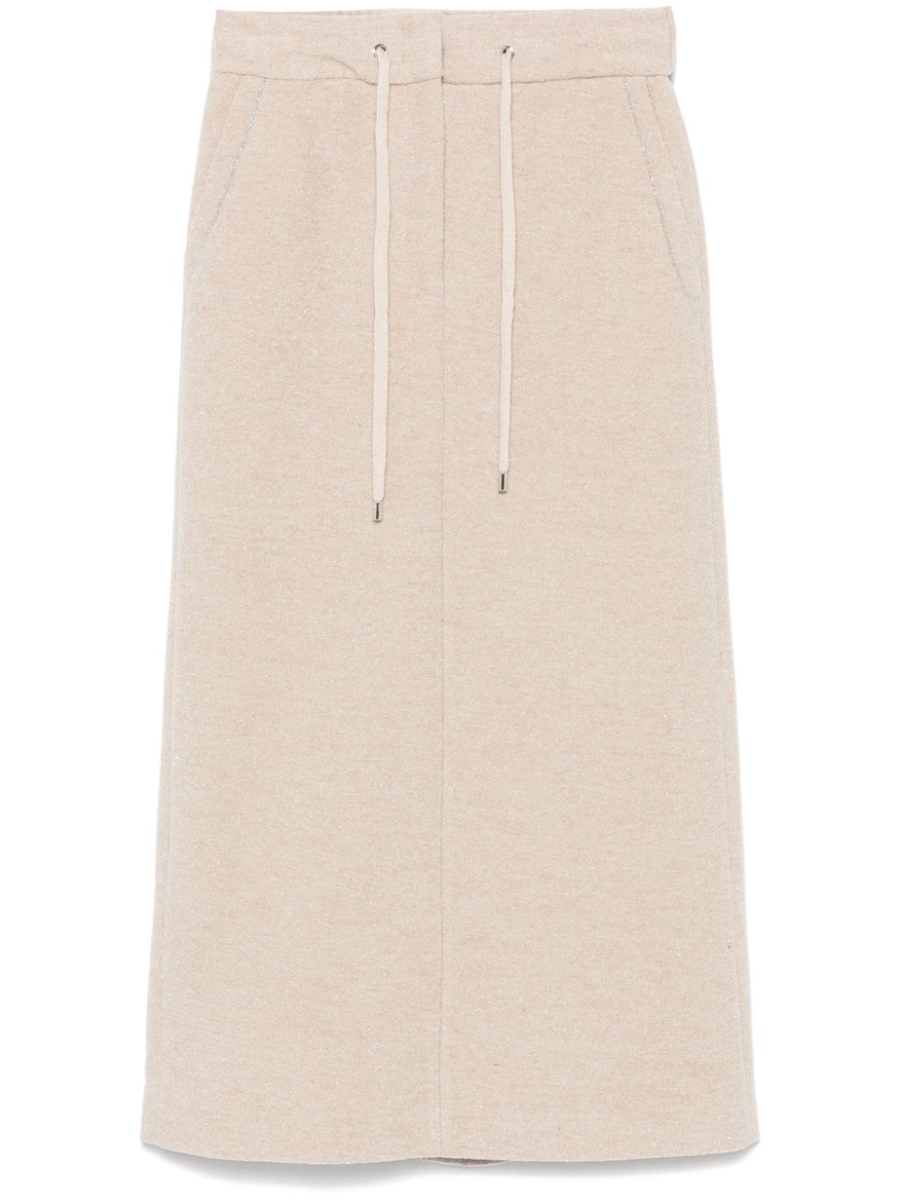 Peserico lurex-detail midi skirt - Neutrals von Peserico