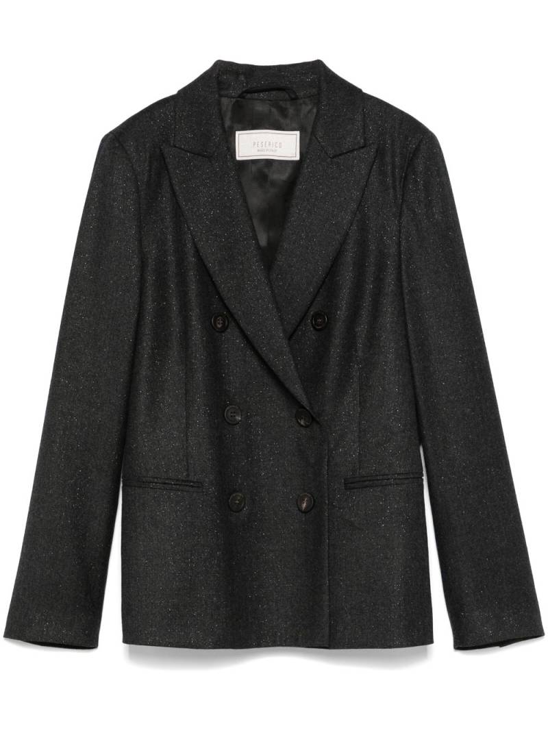 Peserico lurex double-breasted blazer - Grey von Peserico