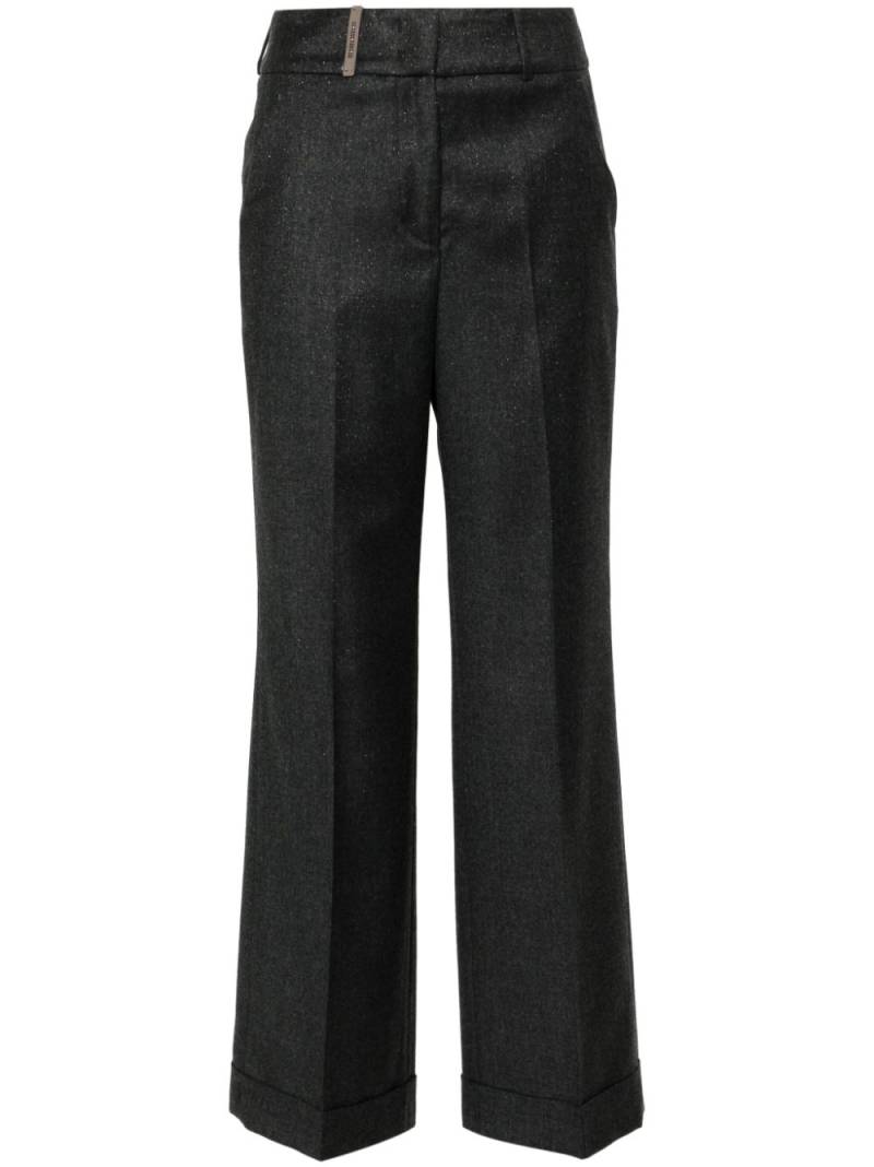 Peserico lurex flannel trousers - Grey von Peserico