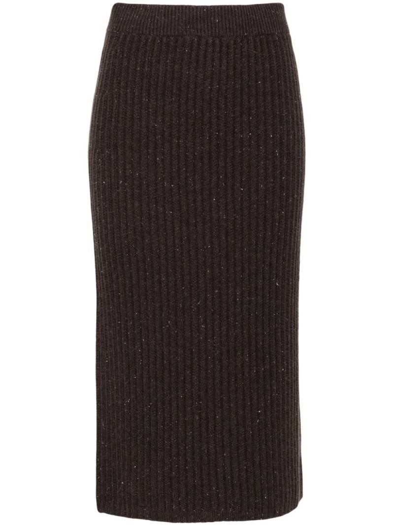 Peserico lurex midi skirt - Brown von Peserico