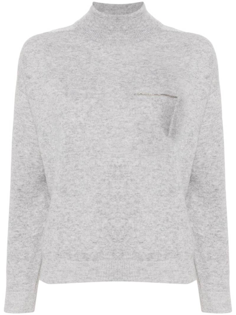 Peserico mélange-effect jumper - Grey von Peserico