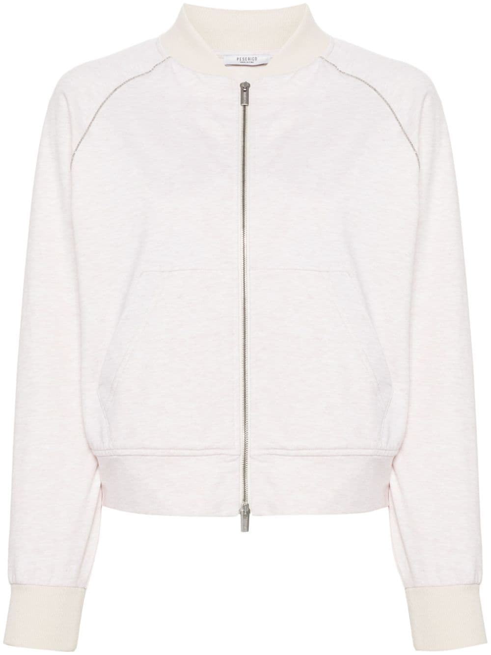 Peserico mélange-effect zip-up sweatshirt - Neutrals von Peserico