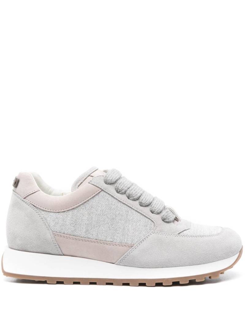 Peserico metallic leather sneakers - Grey von Peserico