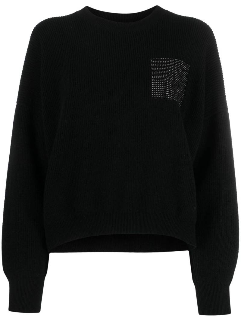 Peserico metallic-threading crew-neck jumper - Black von Peserico