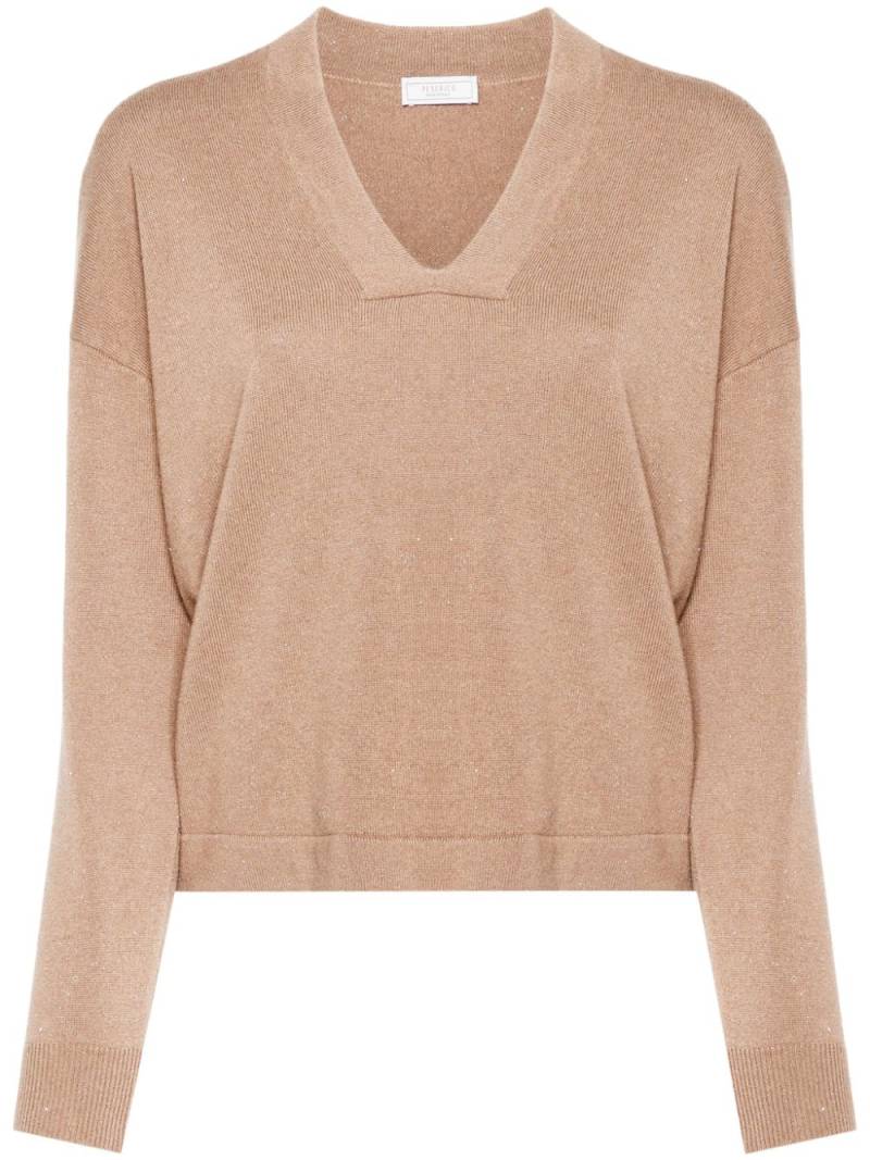 Peserico metallic-threading jumper - Neutrals von Peserico