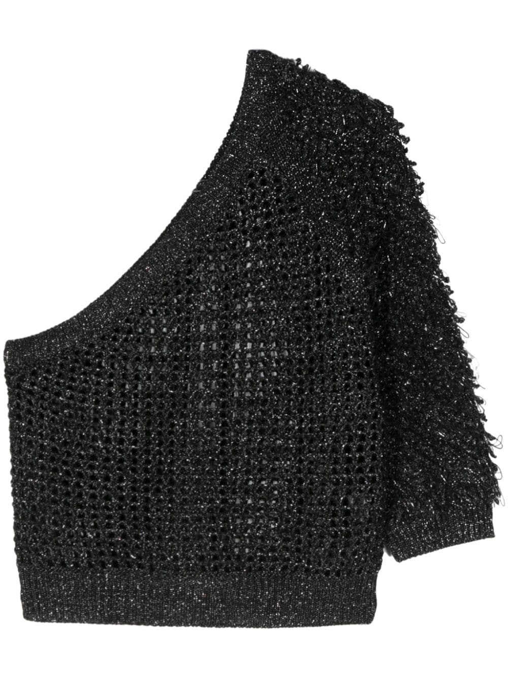 Peserico one-shoulder knitted top - Black von Peserico