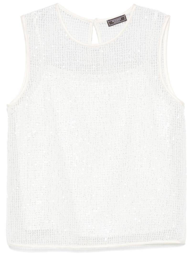 Peserico open-knit top - White von Peserico