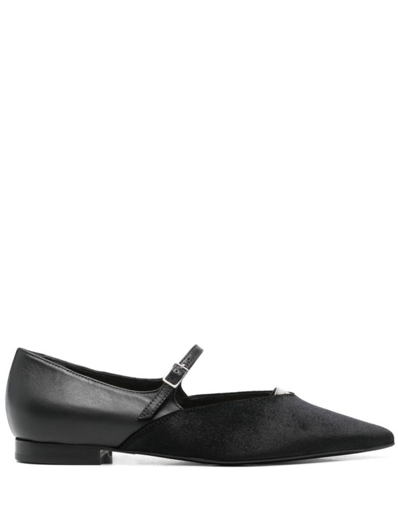 Peserico panelled ballerina shoes - Black von Peserico