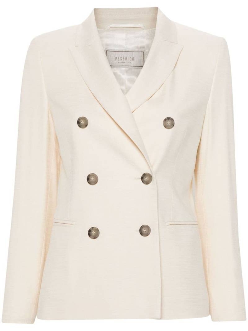 Peserico peak-lapels double-breasted blazer - Neutrals von Peserico